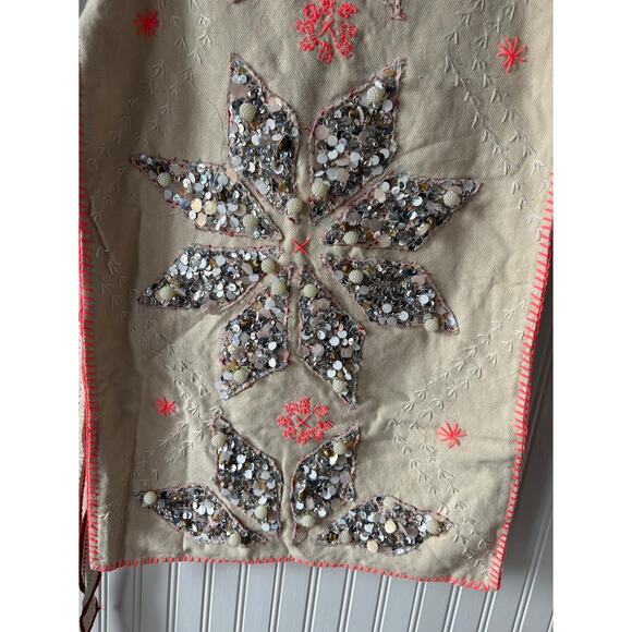 Free People Holiday Snowflake Embellished Holiday Gift Sack - Picture 2 of 4